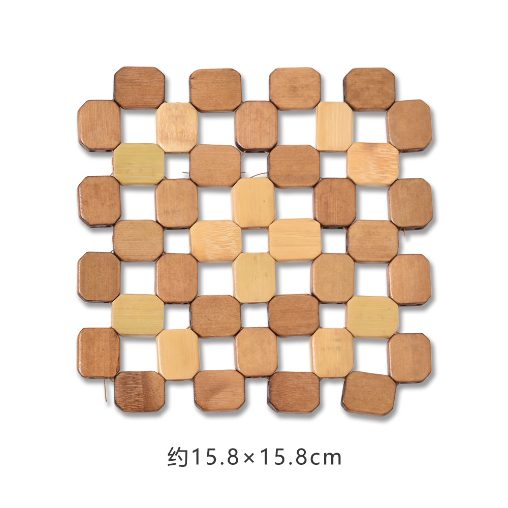 High-quality bamboo heat insulation pads, natural Nan bamboo heat-resistant table MATS, household dining table coasters and bowl MATS, high-temperature resistant heat-resistant pads pic 3
