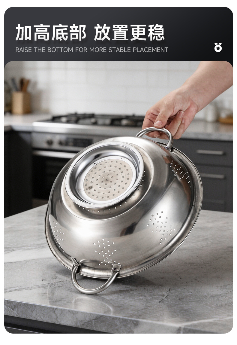 Multifuncional acero inoxidable ánforas cesta de frutas cesta de almacenamiento portátil bambú caja organizadora de plástico suministros de cocina para el hogar pic 6