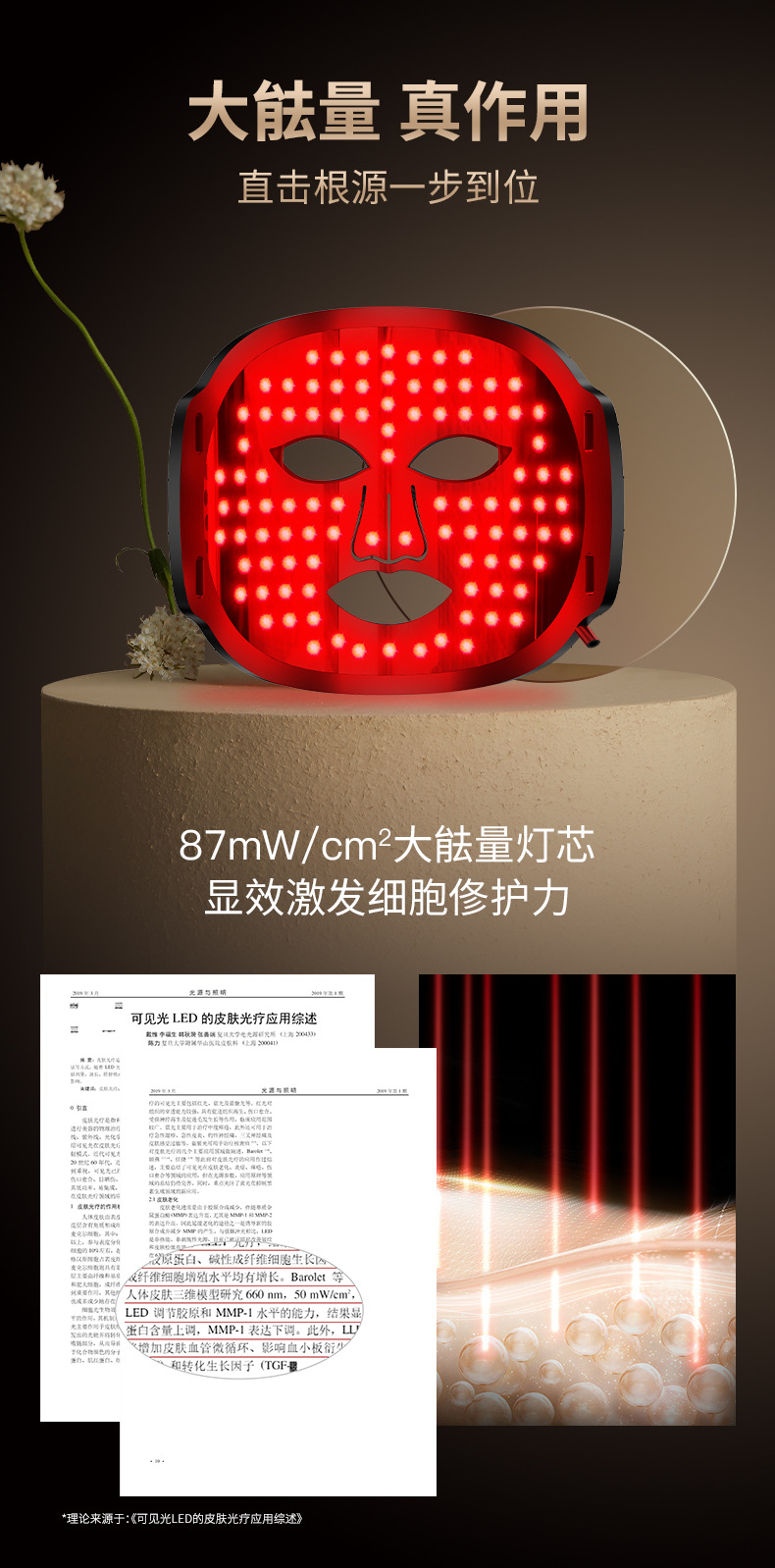 shanilak Home Red LEDLCD color light beauty brightening and Stabilizing Face Mask Device pic 5