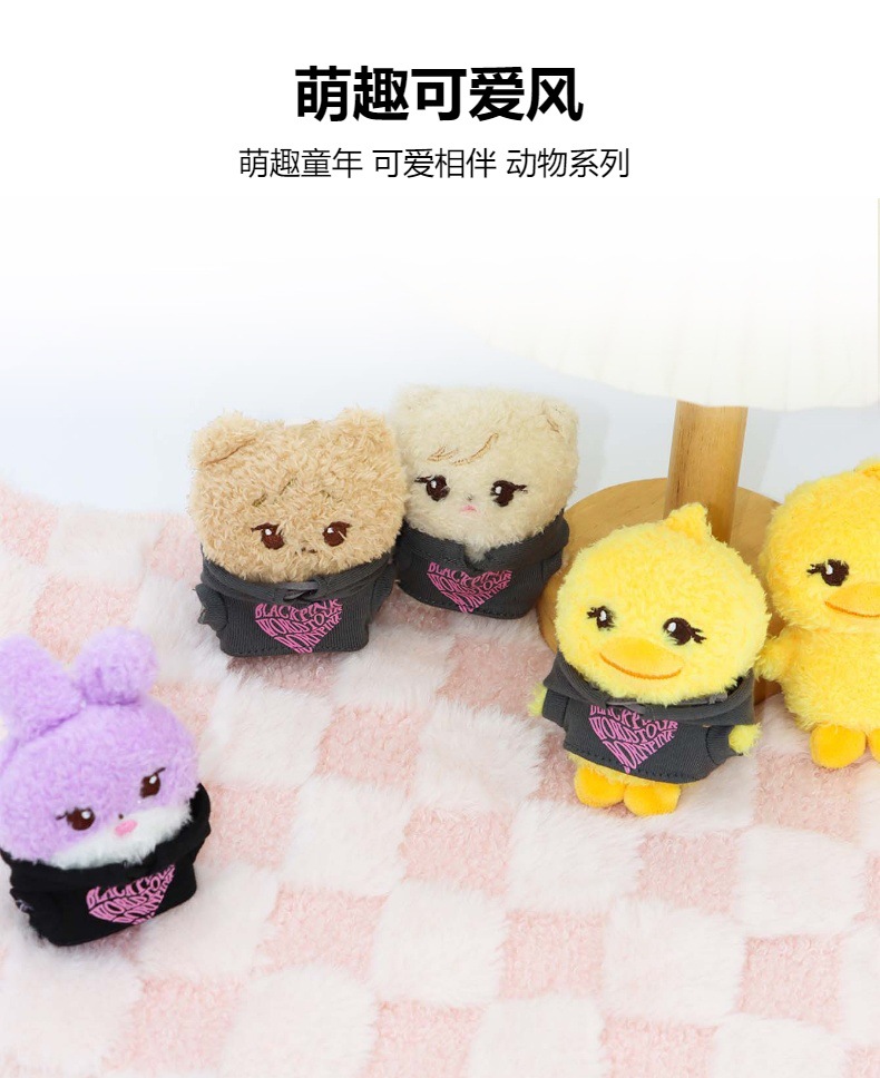 New cute and fun plush hooded sweatshirt figurines in stock for wholesale, cartoon animal doll pendants pic 8