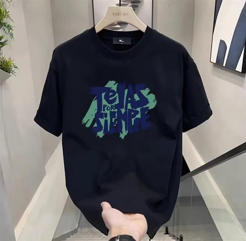 跨境夏季新款男士短袖t恤国潮圆领修身潮流休闲百搭速干运动上衣详情32