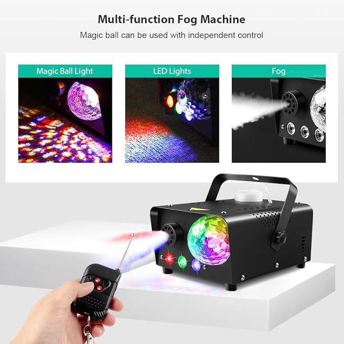 新款LED六灯魔球烟雾机迷你600W烟雾机万圣节烟雾机舞台DISCO烟雾详情2