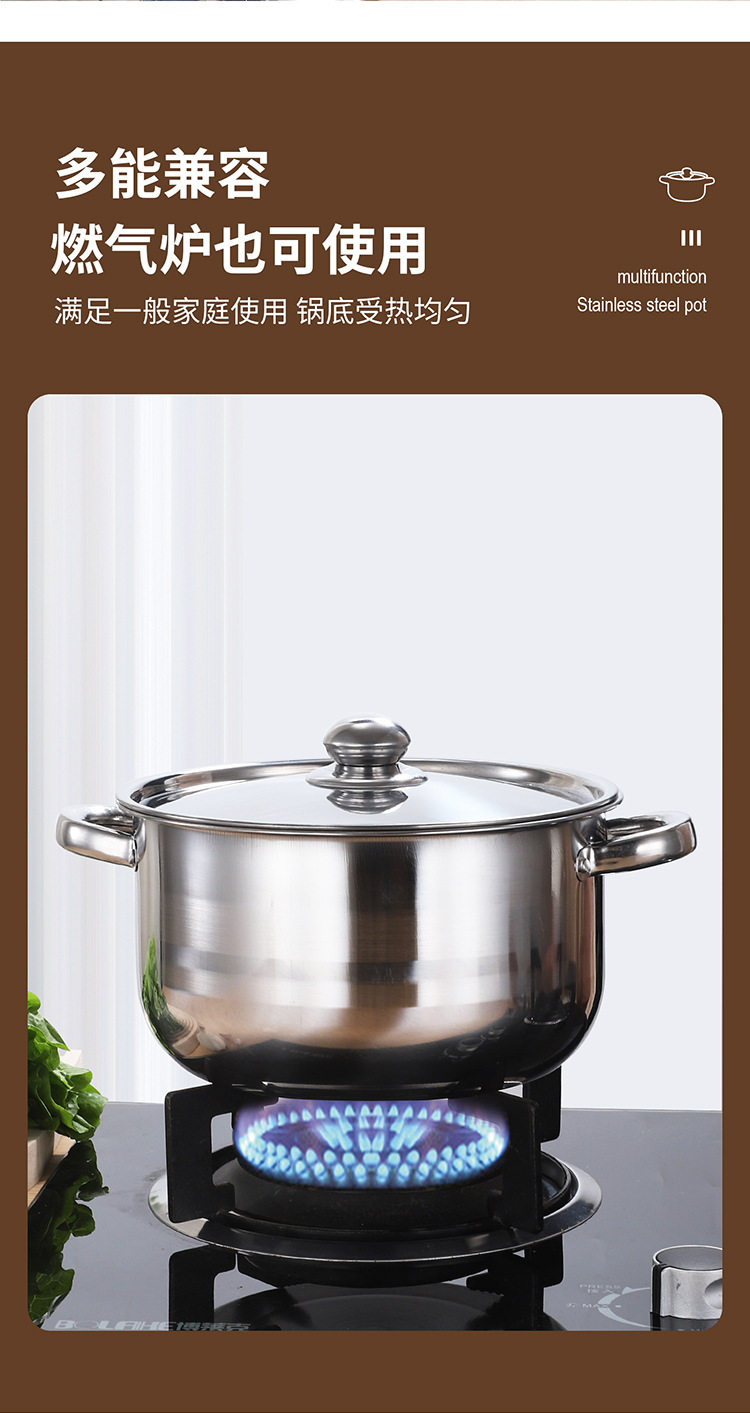 Thickened stainless steel color set pot 20-22-24-26 cm cross-border foreign trade supply from Mexico wholesale pic 3
