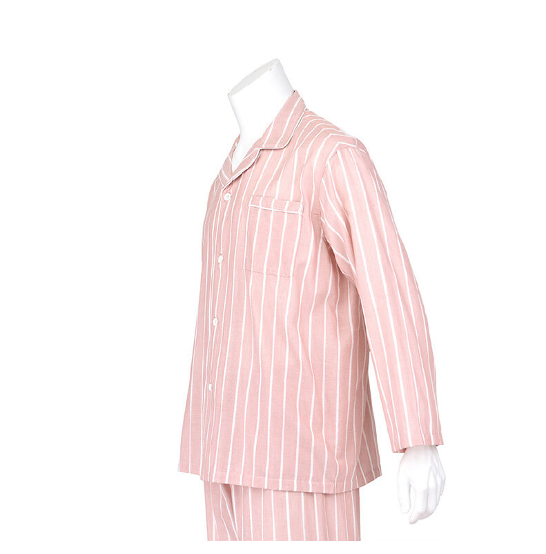Muji pure cotton double-layer yarn pajamas and pajama pants set for men and women, high-end cotton yarn long-sleeved home wear for spring and summer pic 32