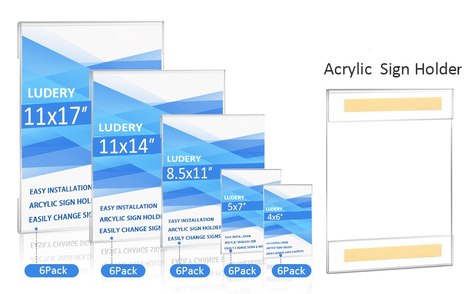 Acrylic flat sticker signboards, self-adhesive wall reminder cards without drilling, transparent advertising information display boards, manufacturer, company, corridor notice pasting booths, store wall description signs, office area prompt display supports pic 1