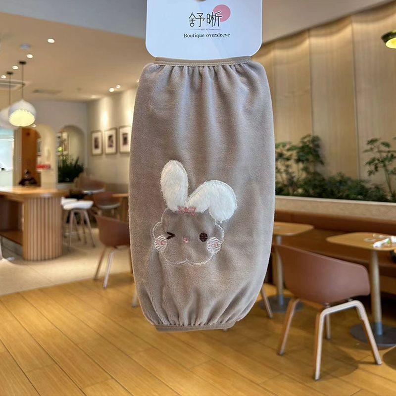 学生耐脏袖套可爱上班工作防污成人羽绒服秋冬套袖袖头长款护袖详情9
