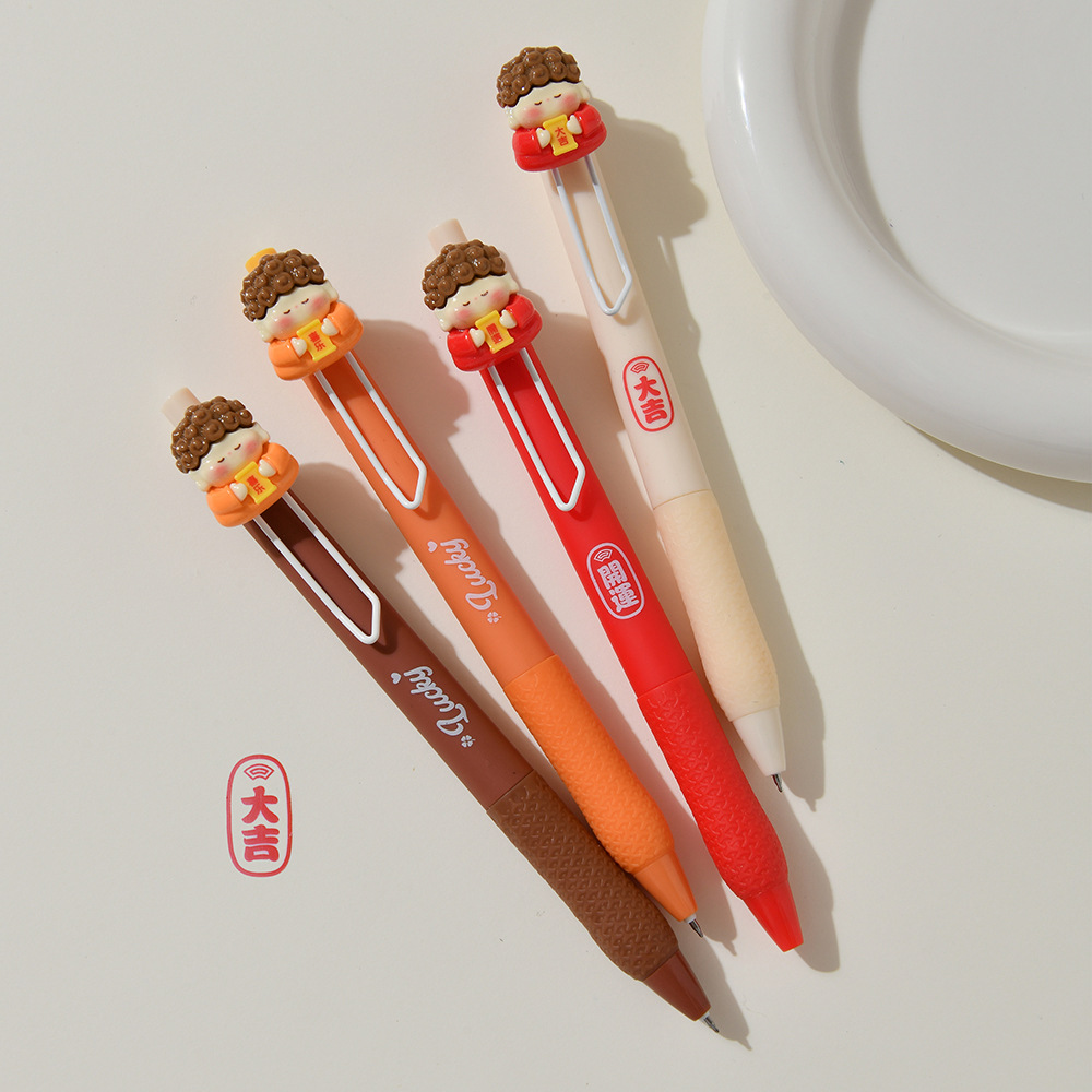 Chen Xi Good Luck Little Buddha Press the 0.5mm tip of the ST gel pen for smooth writing. It is a student stationery signature pen pic 11
