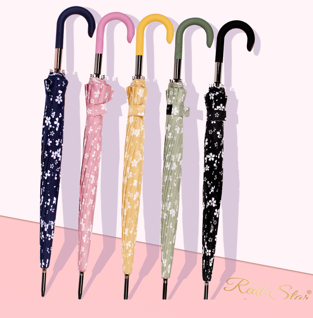 【出口俄罗斯】长伞一键打开23吋加大16骨伞面现货批发外贸详情4