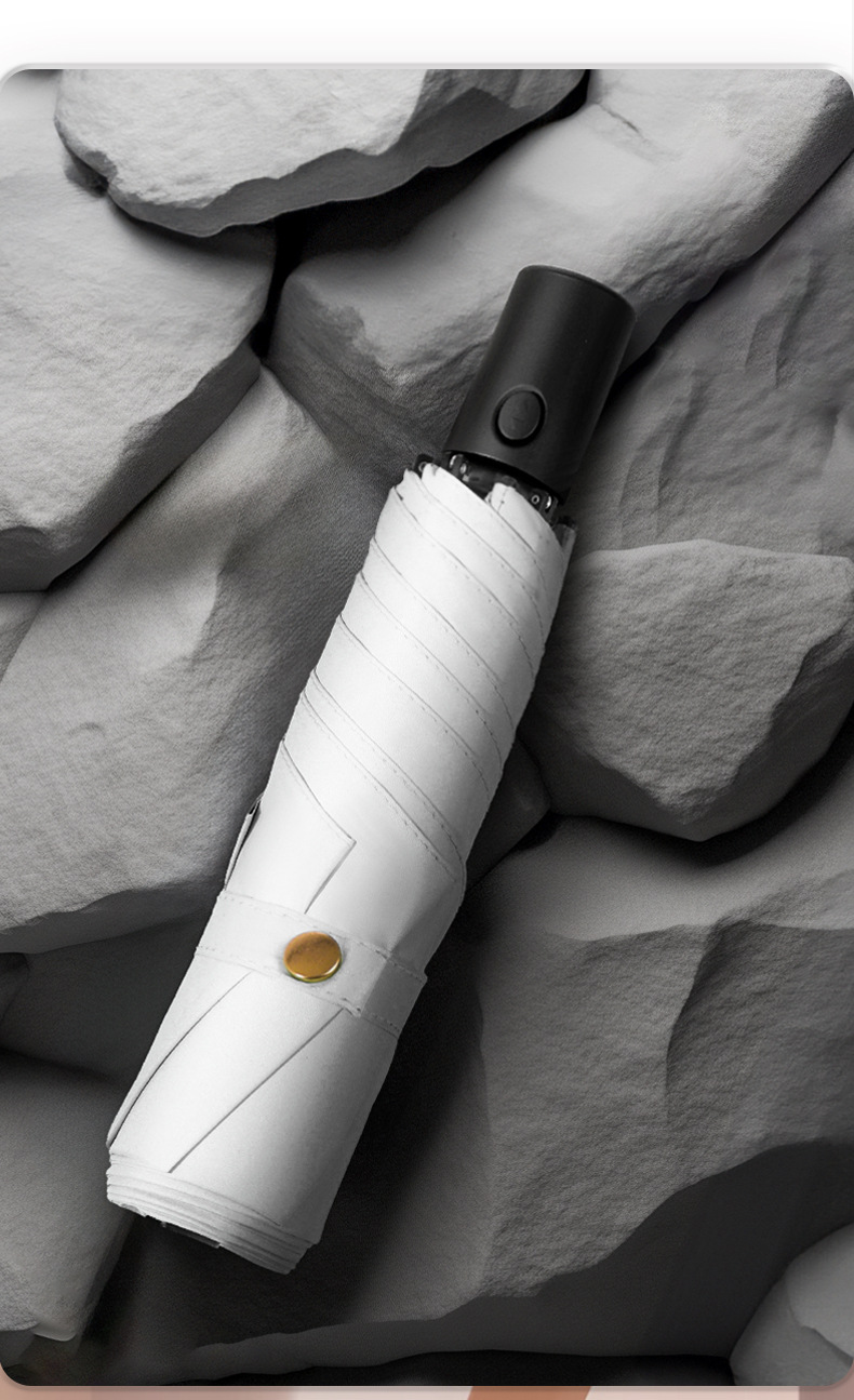 Ultra-light, retractable, safe, anti-rebound, automatic all-weather umbrella, UV-resistant black rubber sun protection and shading sun umbrella pic 11