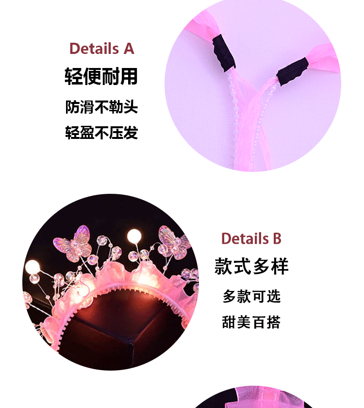 The new butterfly pearl hair band for spring and summer is a girlish forest-style hair band with a strong atmosphere and is specially designed for taking photos pic 4