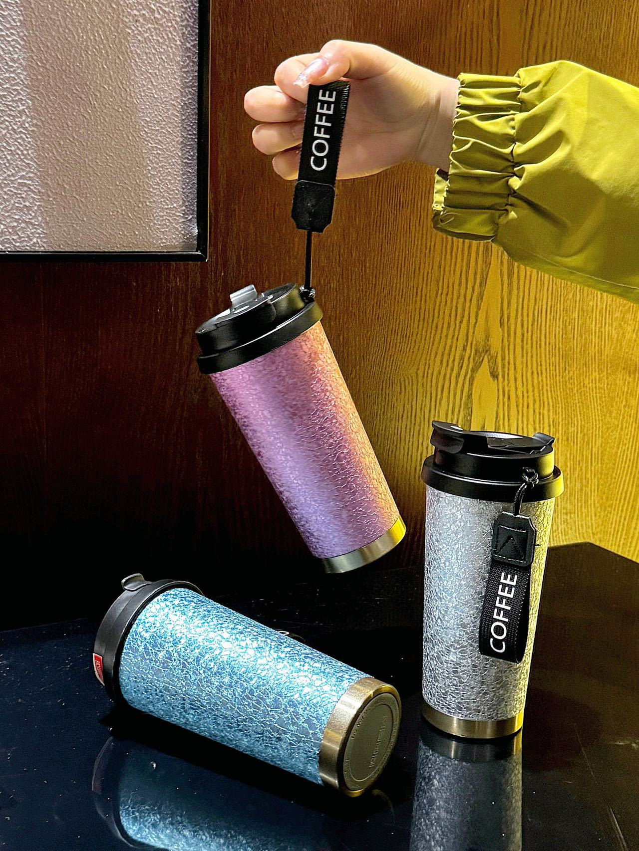 Titanium-coated coffee cups, insulated cups, high appearance standards for men and women, portable and high-end portable titanium water cups, titanium cup gift creativity pic 22