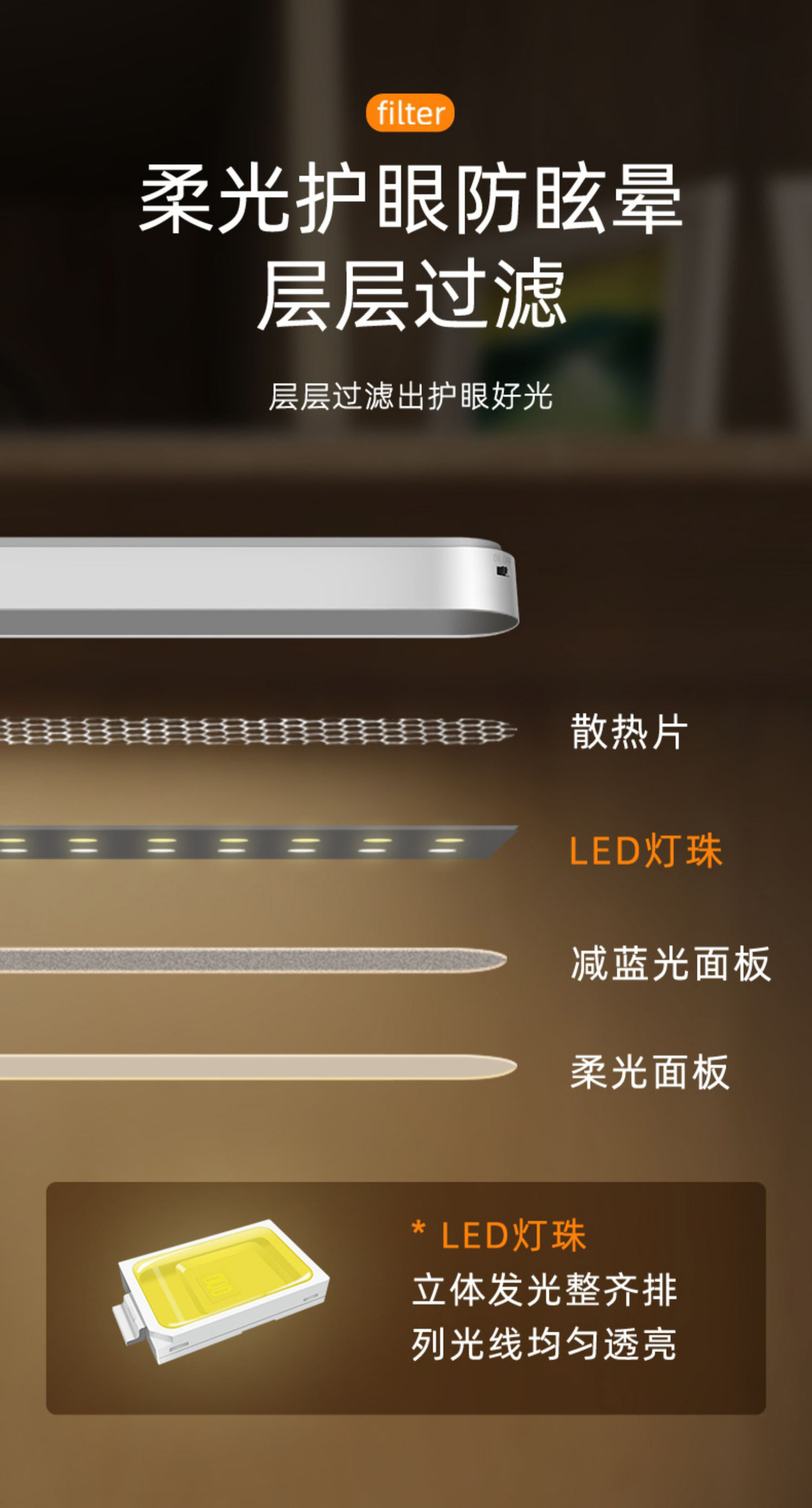Dormitory charging magnetic reading lamp, student dormitory lamp, desk lamp, eye-protecting study LED cool lamp pic 19