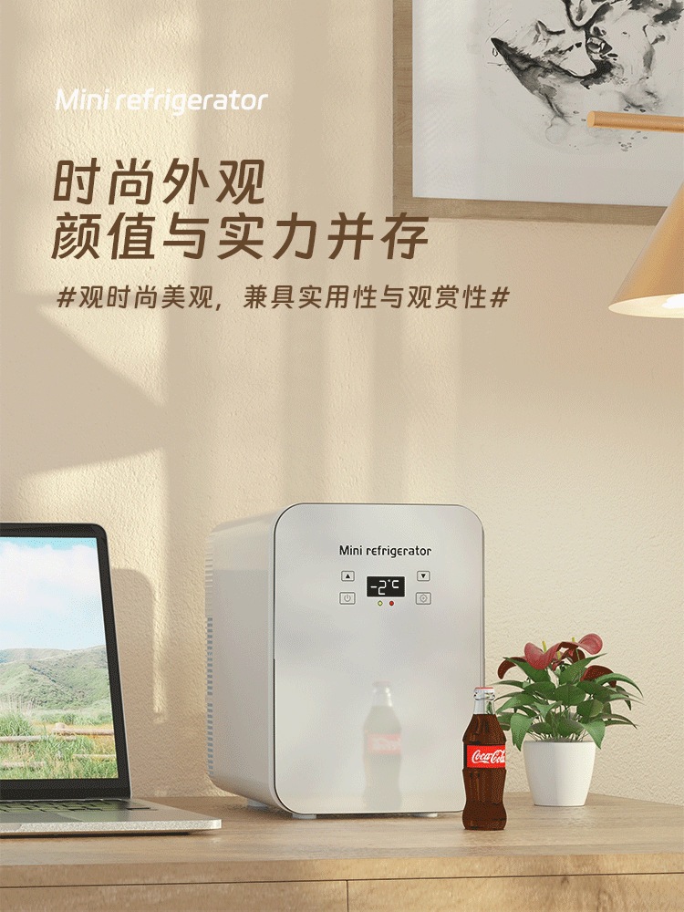 车载冰箱车家两用小型迷你宿舍冷藏箱美妆镜面小冰箱跨境礼品批发详情6