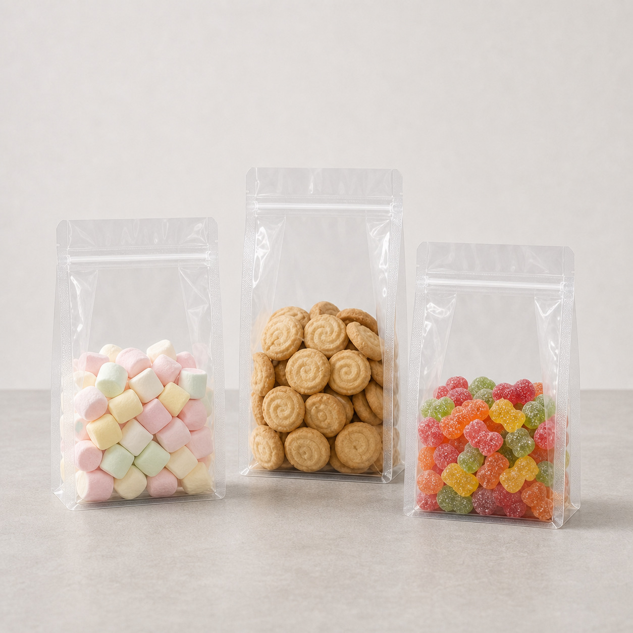 透明八边封袋磨砂手提拉链自立自封袋薯片坚果干果杂粮食品分装袋详情14