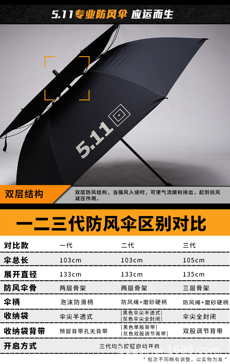 Military 511 umbrella, sun protection umbrella, UV protection, all-weather and all-weather sunshade umbrella, long-handled umbrella with logo printing pic 14