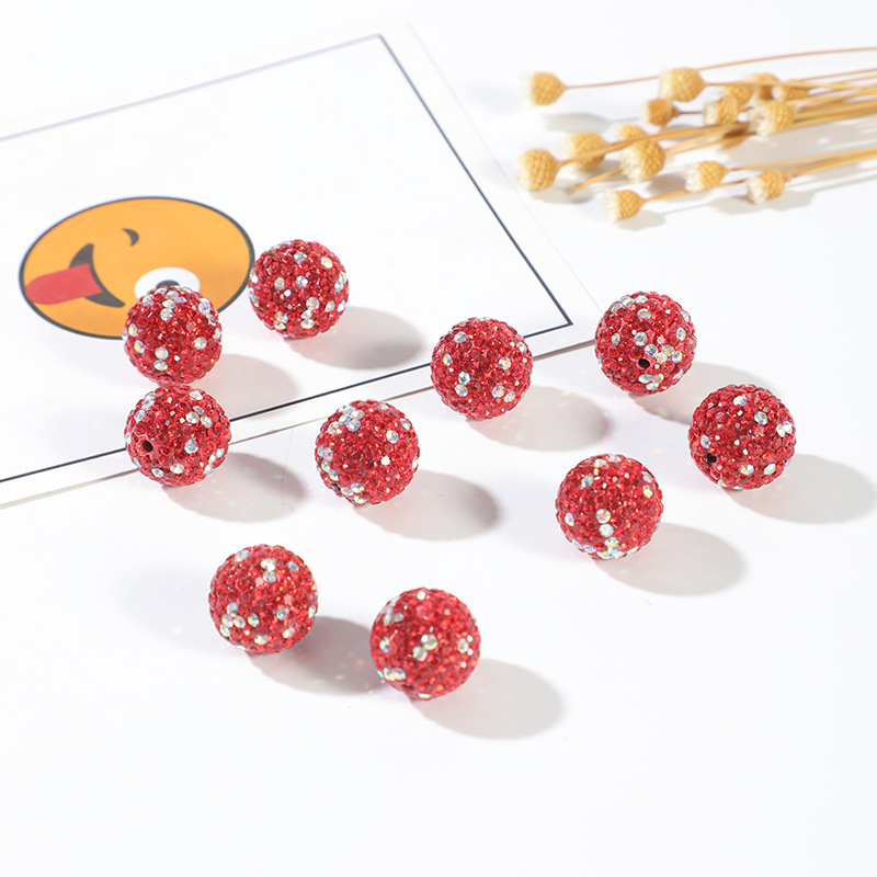 16mm high-density starry diamond balls, mobile phone chains, bag chains, accessories, beaded pen accessories, beads pic 5