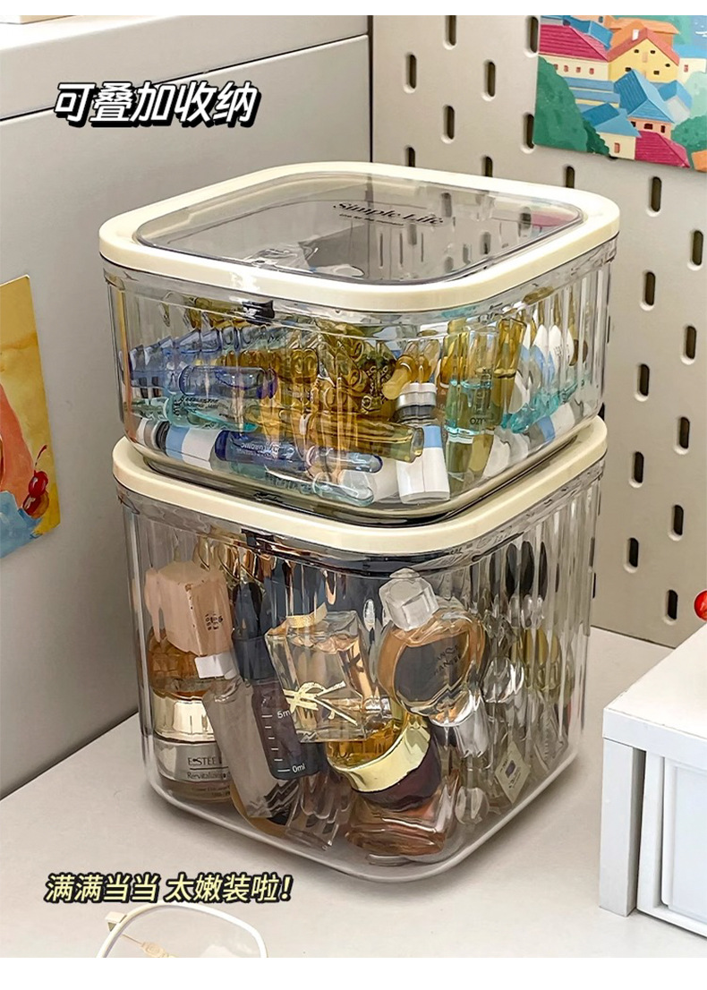 Single-use essence storage box, acrylic transparent table, cosmetic and skin care sample and small sundries storage rack pic 9