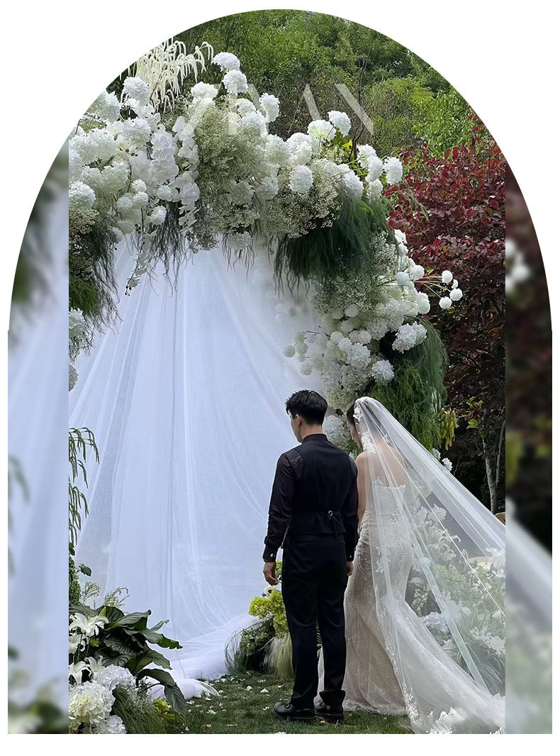 白绿色森系仿真花婚庆用花绿色地排花材婚礼仿真绿植户外假花布置详情10