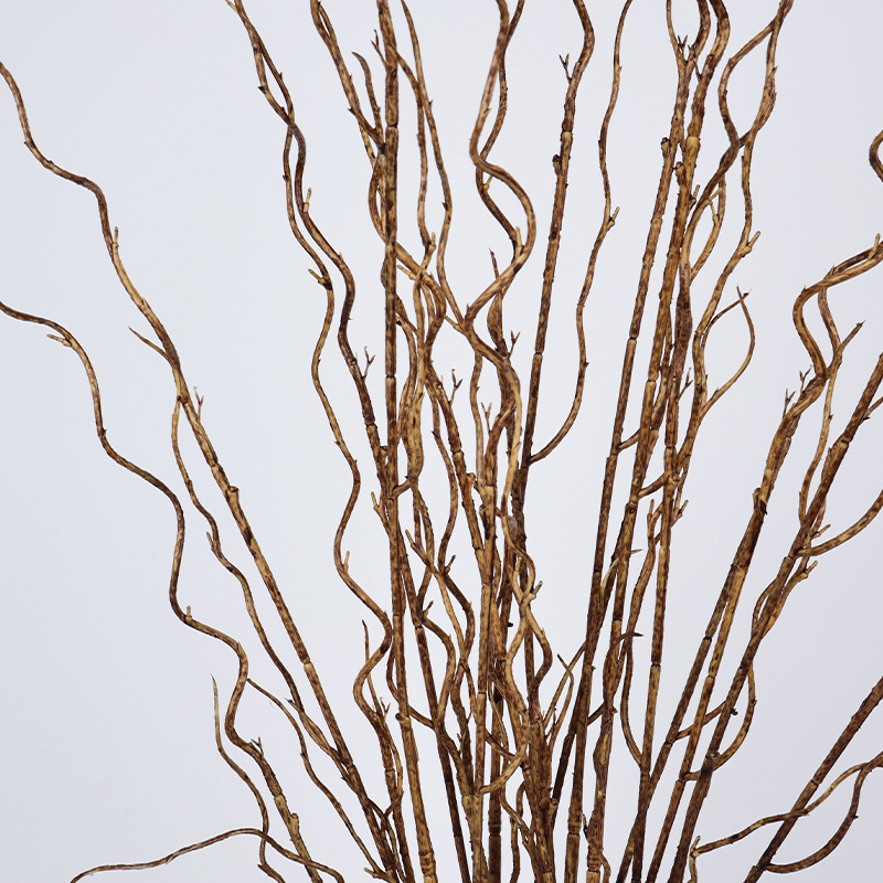 仿真植物柳枝枯枝龙柳柳芽柳支树枝线条插花4叉龙柳家居装饰花材详情10