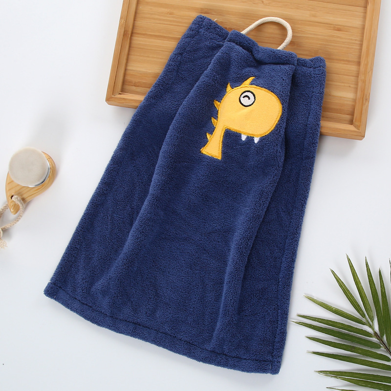 【 Chi Jia 】 High-density coral fleece cartoon embroidered hanging towels, hand towels, kitchen rags, handkerchiefs, absorbent towels pic 8