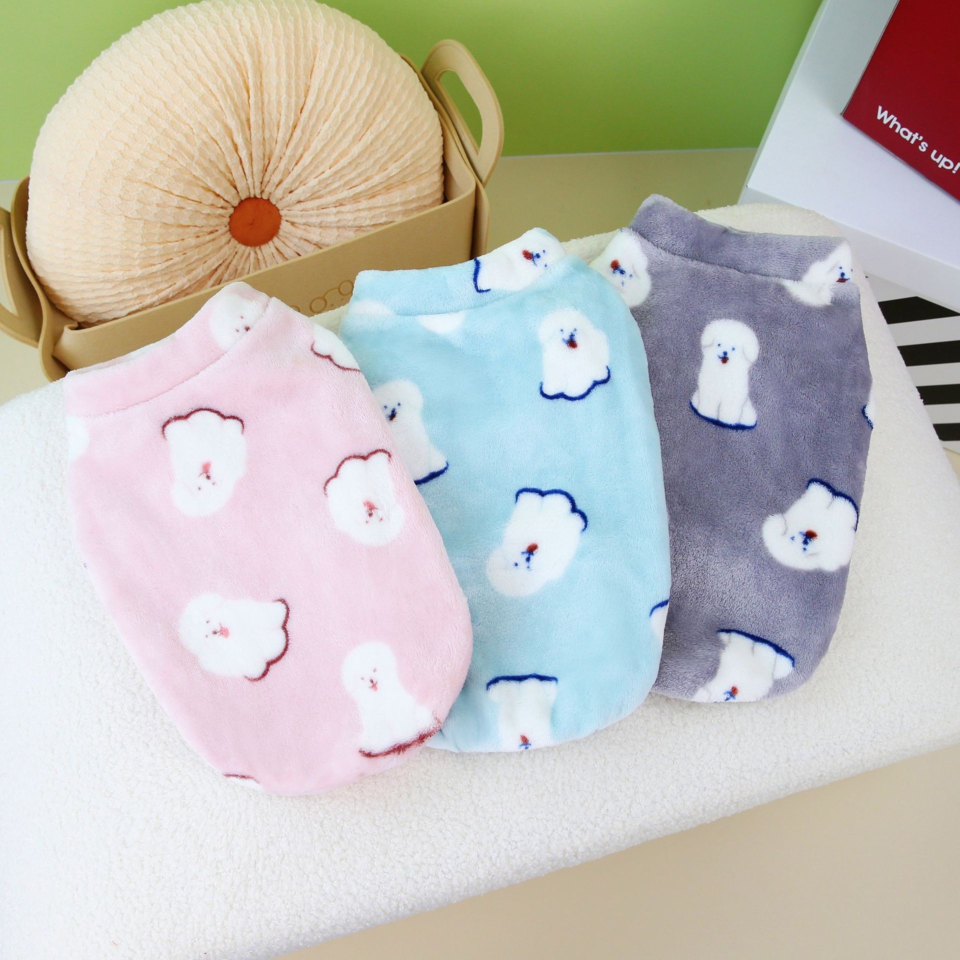 宠物衣服秋冬新款柯基腊肠绒衣中大型犬狗狗法兰绒面料两脚衣现货详情2