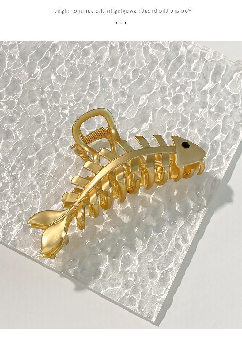 Fishbone hair clips for women in summer, back of the head clips, headwear, metal hair clips, new popular hair grips, shark clips pic 10