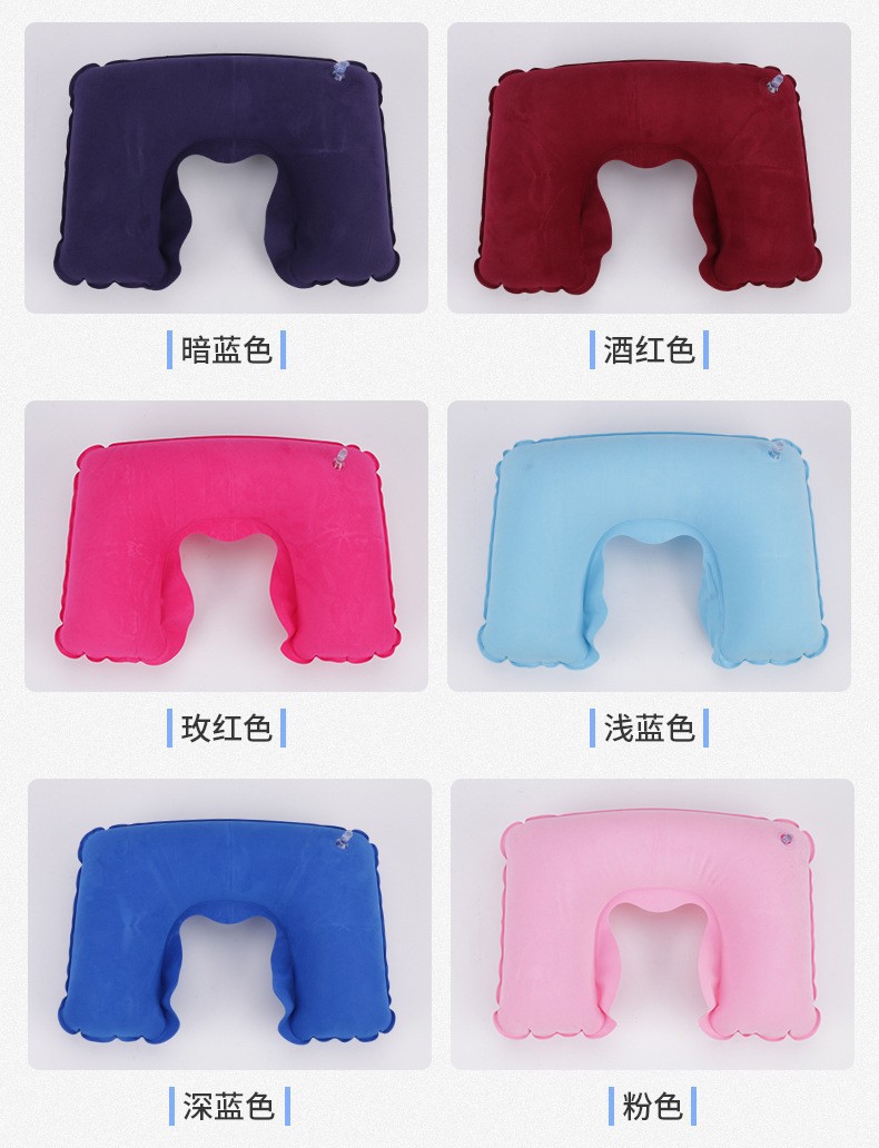 小马充气U型枕学生旅行卡通彩色枕U型枕18cm详情5
