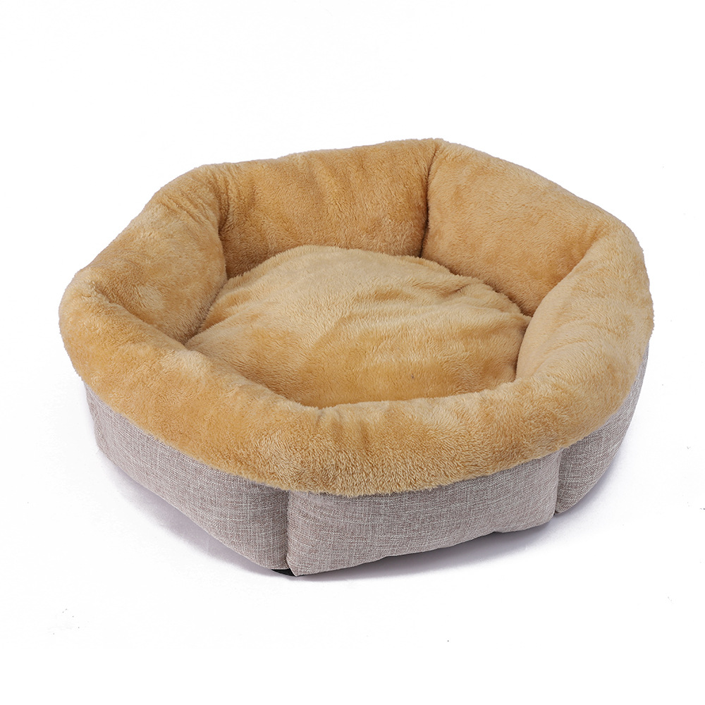 Winter thickened plush pet sleeping beds that can be disassembled and washed, Arctic fleece upturned cat beds, thickened PP cotton dog beds wholesale pic 20