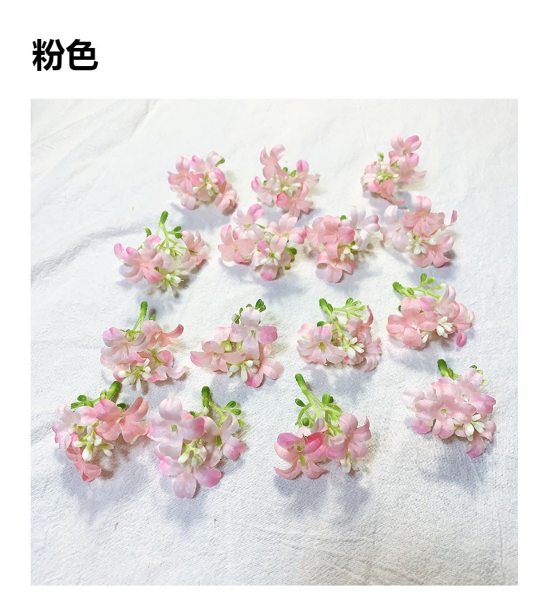 九里香仿真花桂花花头园林造景DIY丁香花绢布头饰配件厂家直供办公文化仿真枝叶树详情11