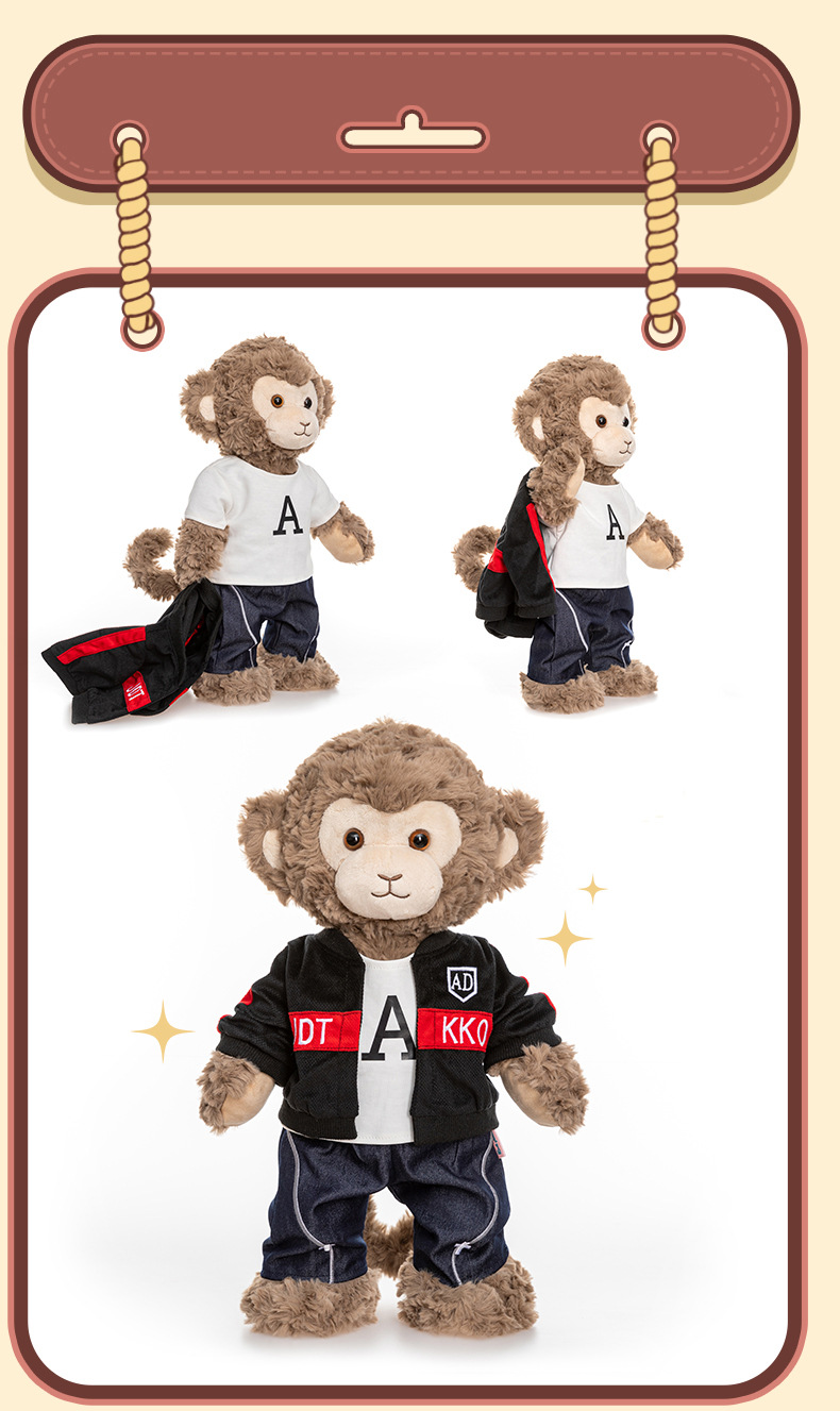 The versatile fashion rabbit doll Planet series plush toys monkey and red panda figurines are perfect birthday gifts for friends pic 12