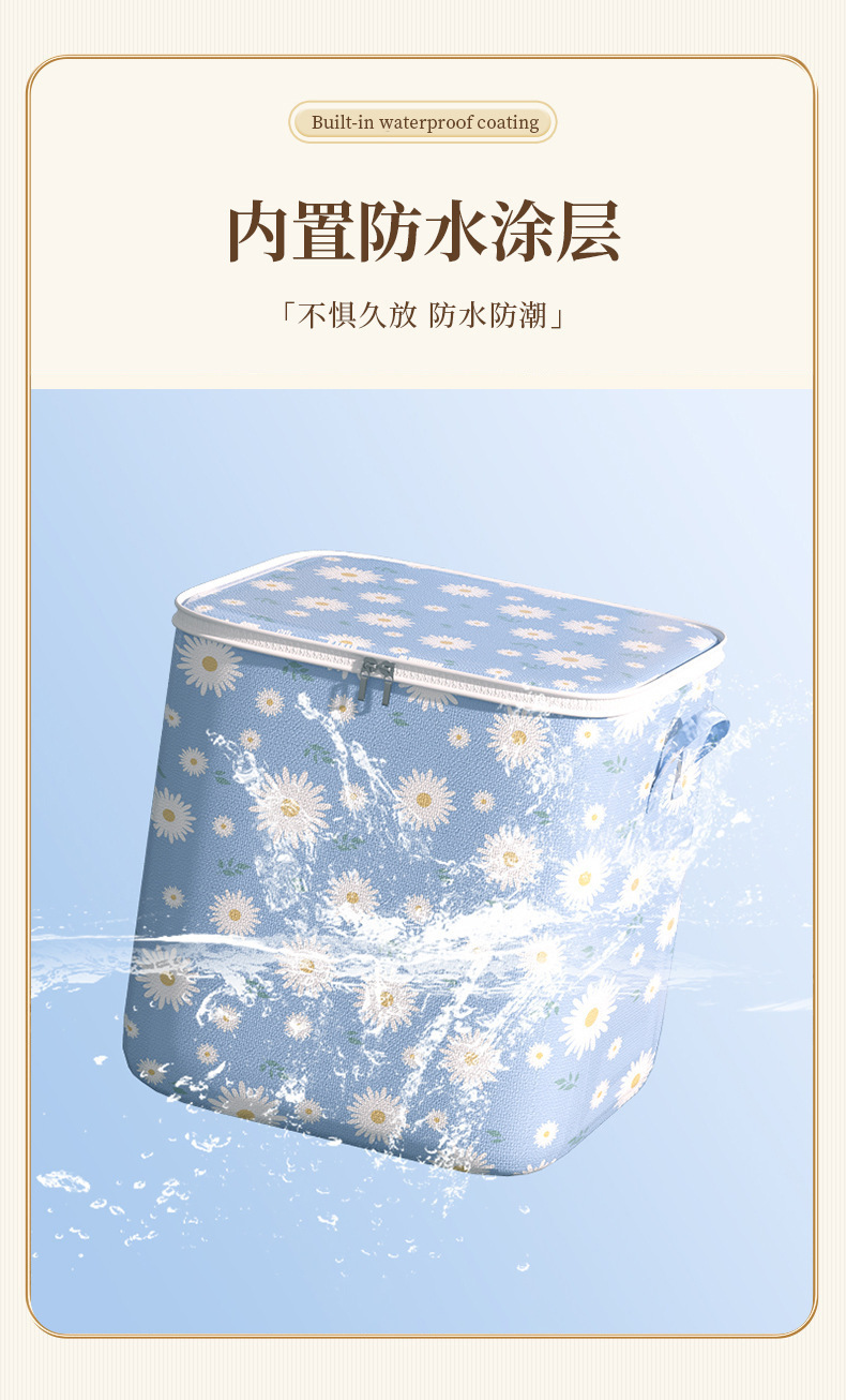 Home bedroom wardrobe, organizing box, clothes, quilts, large-capacity foldable storage bag, storage box, batch pic 6