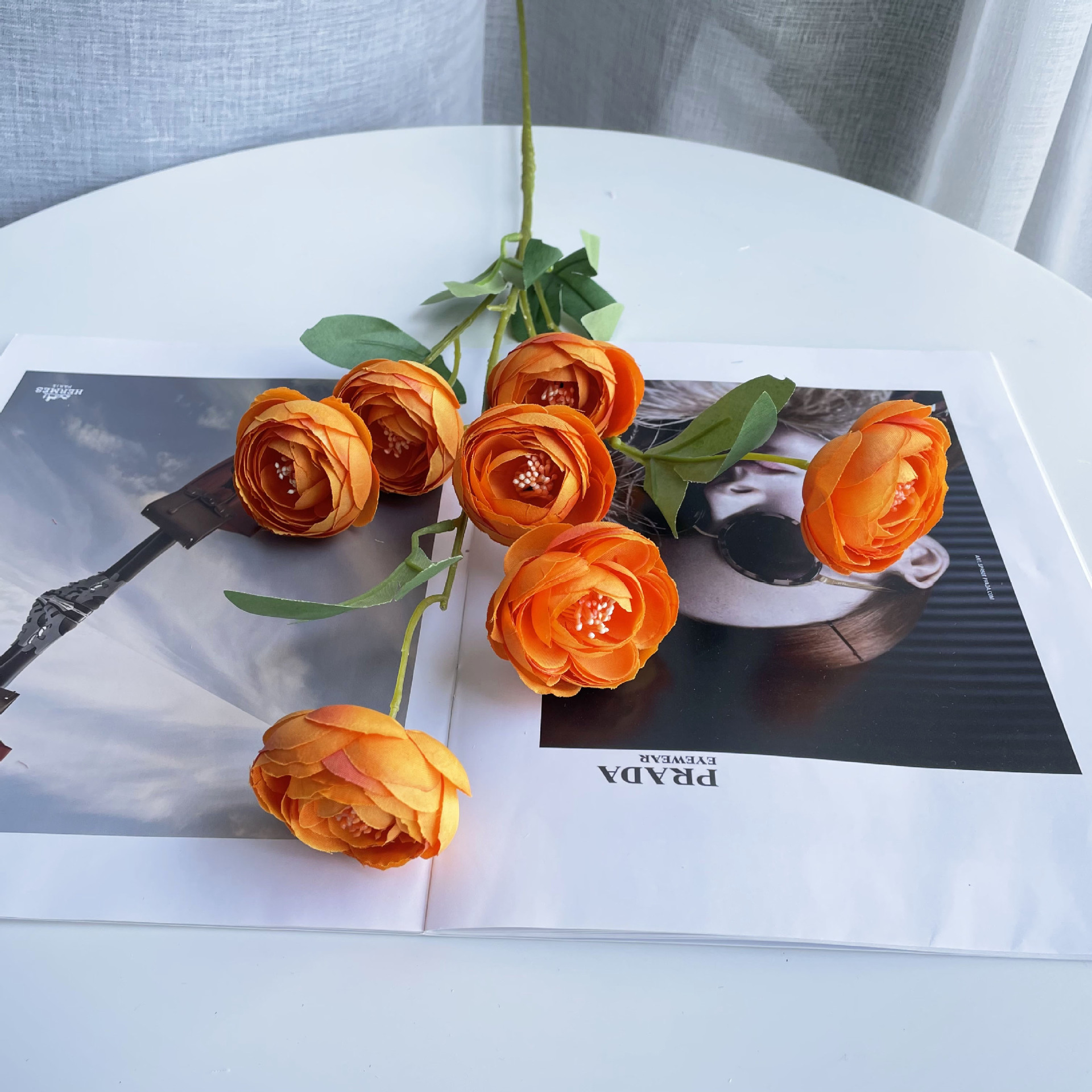 7-head exquisite tea rose peony artificial flowers wholesale wedding set decoration flowers, wedding hall prop flowers pic 6