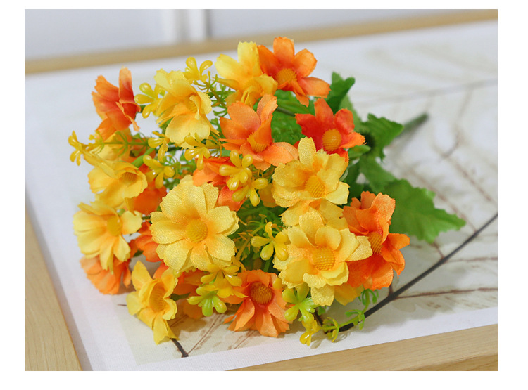 仿真花小雏菊跳兰菊人造假花28头园林家居装饰绢花户外工程小野菊详情14