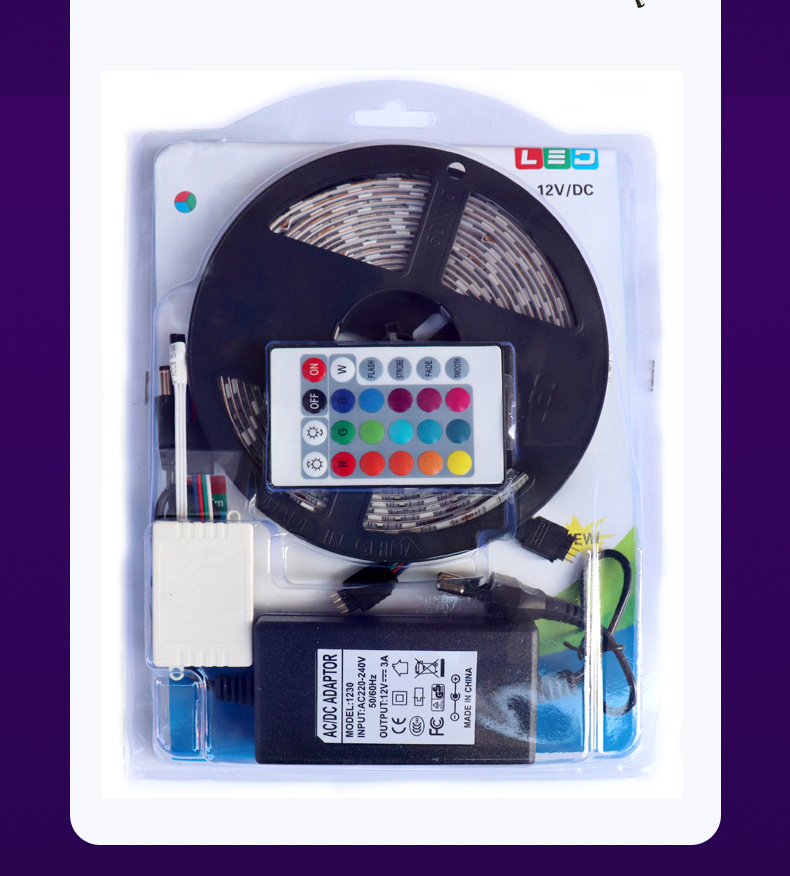 跨境电商5050RGB灯带套装12V七彩LED软灯条44键低压涂鸦WIFI氛围详情15