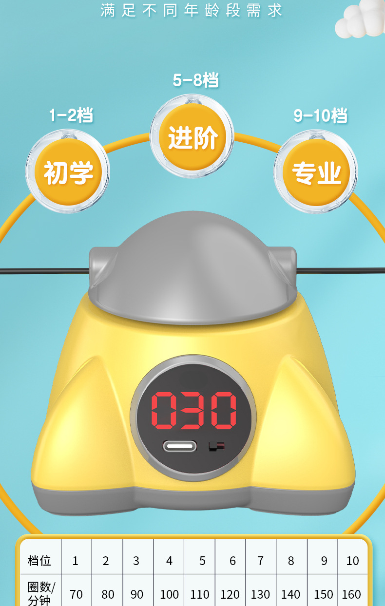 HB-030小火箭造型液晶显示家用跳绳机详情6