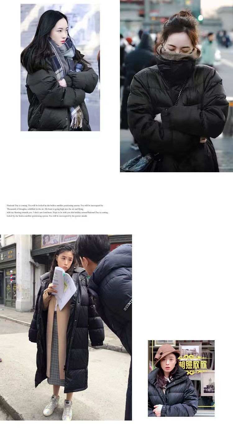 The new 2025 Dongdaemun thickened and loose cotton-padded jacket for the art examination school uniform of the Central Academy of Drama, which is super long and knee-length for women pic 9