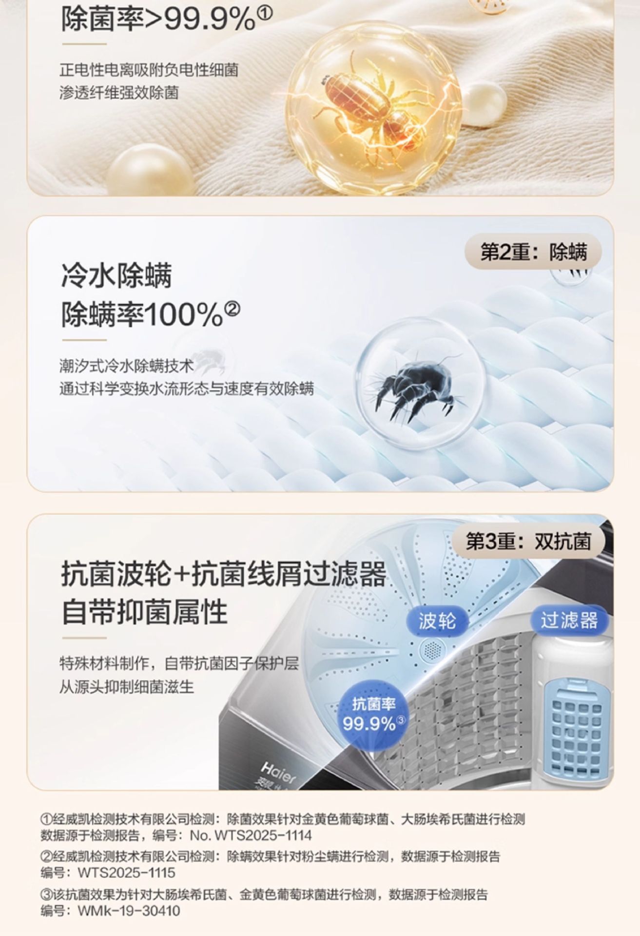 Haier/海尔 家用12kg波轮洗衣机变频直驱一级能效XQB120-BZ20E0详情23