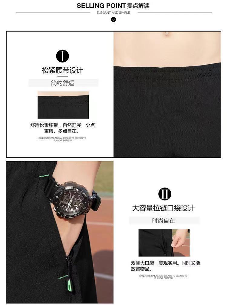 新款夏季男短裤薄款冰丝速干短裤男士运动五分短裤宽松透气沙滩裤详情7