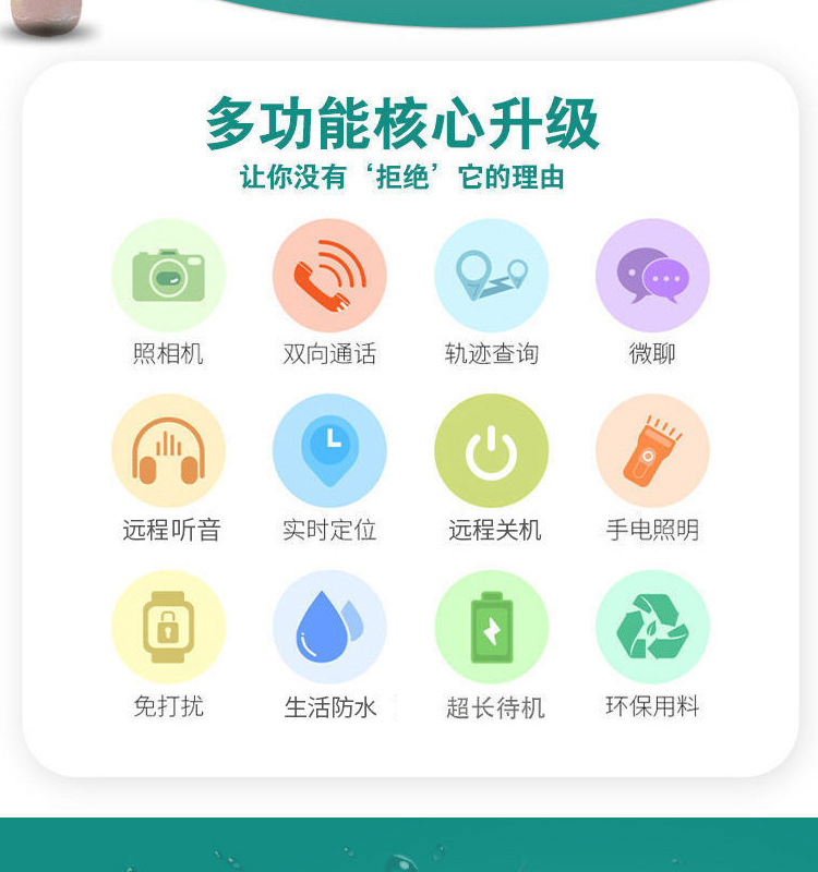 智能儿童电话手表4G全网通中小学生防水拍照定位视频通话插卡手表详情2