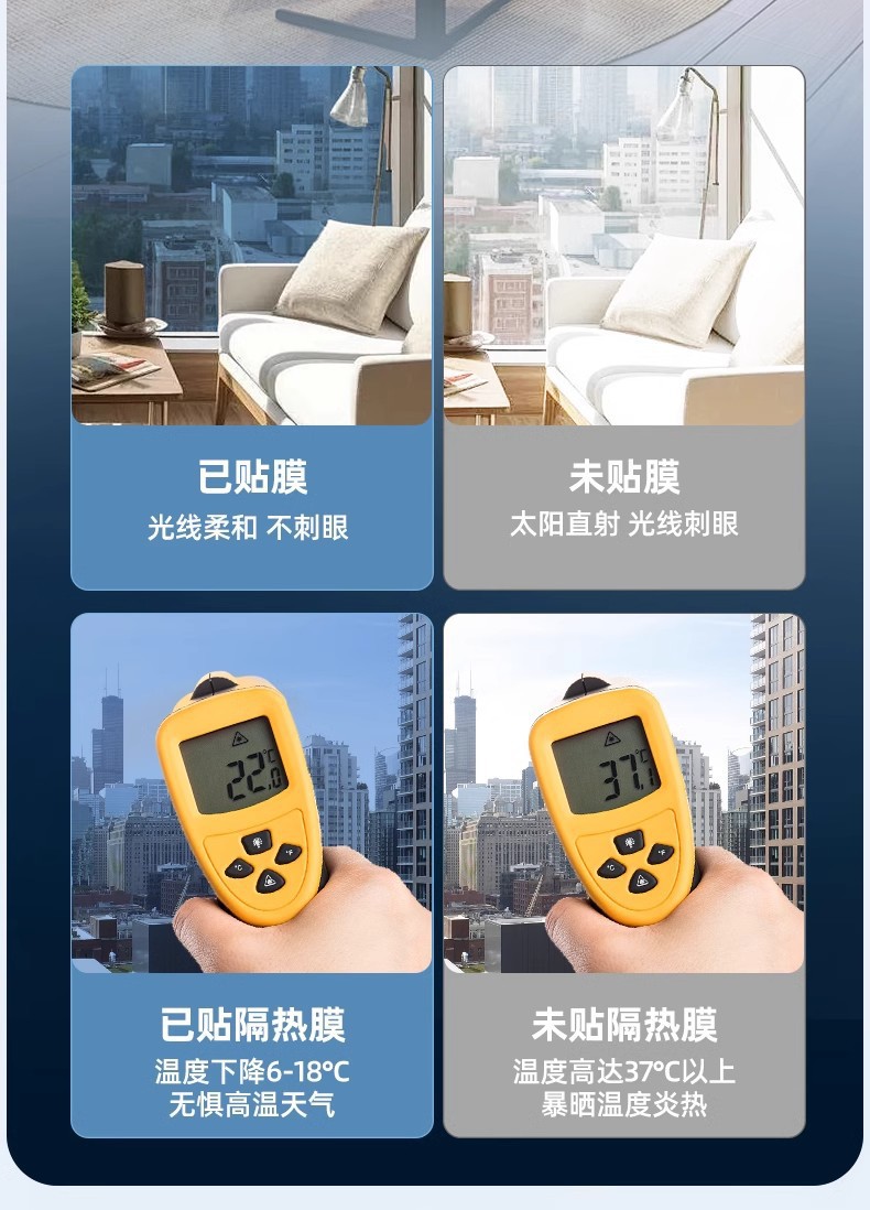 批发窗户防晒隔热膜办公室加厚遮光太阳膜客厅遮阳防窥玻璃隔热膜详情13