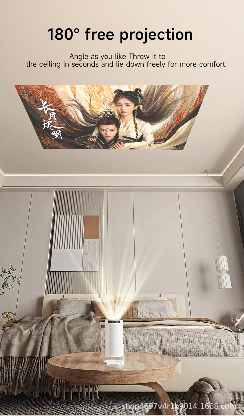 跨境HY300爆款海外PRO炮筒5G智能云台投影仪安卓同屏高清4K投影机详情13