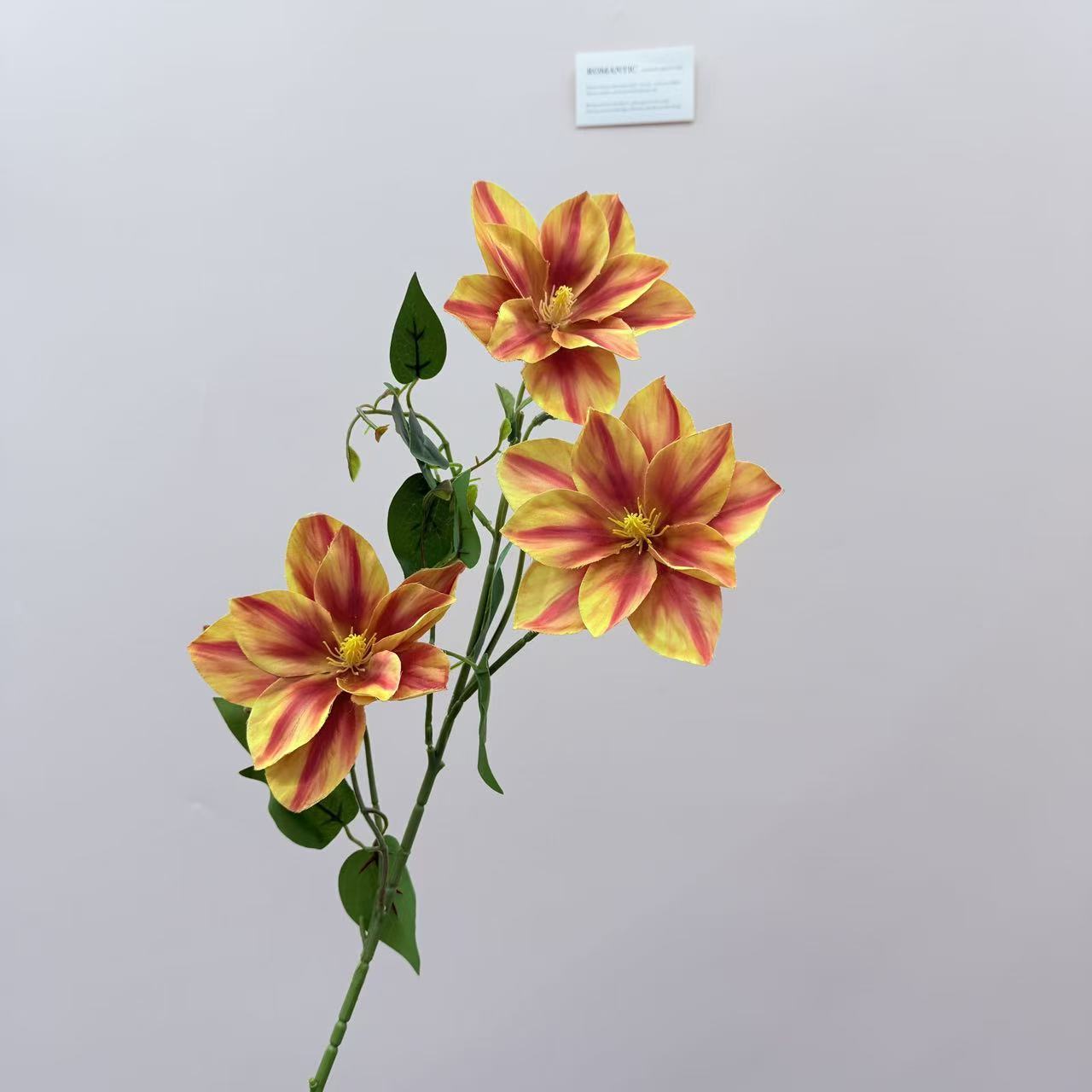 3头仿真铁线莲玉兰仿真花婚庆婚礼软装家居装饰婚礼插花跨境详情11