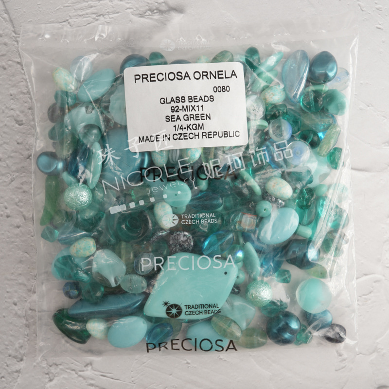 新款捷克玻璃珠preciosa多尺寸款式玻璃混珠多色系列250克装详情7