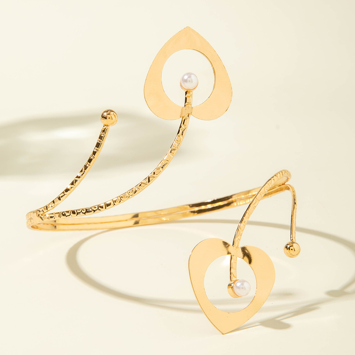 亚马逊跨境个性冷淡风海星手臂镯线条计感蝴蝶环形开口臂镯女详情113