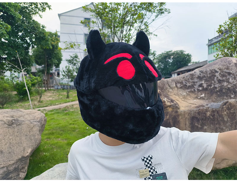 Pumpkin plush helmet cover, cute full helmet protective cover, cycling head cover, Easter pumpk-shaped protection pic 20