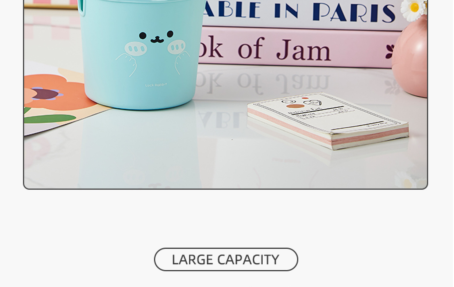 Cute rabbit pen holder, office, student, child, girl, desk, stationery storage rack pic 6