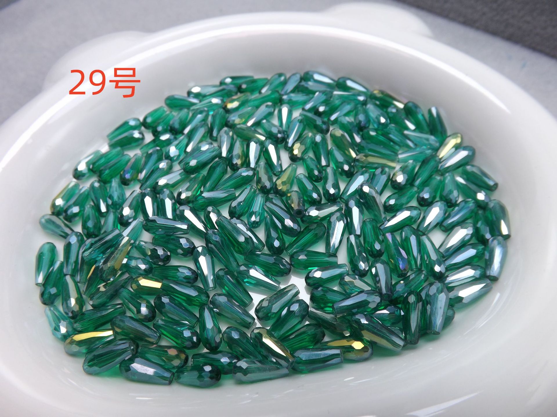 4mm*9mm长水滴人鱼泪晶晶diy水晶饰品配件玻璃珠子长水滴晶晶配件详情21