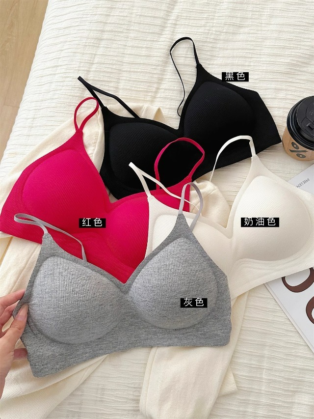 Seamless sports bras for women, one-piece fixed cup, small breasts that gather together to look larger, comic chest, no steel rims, thin shoulder straps bra pic 23