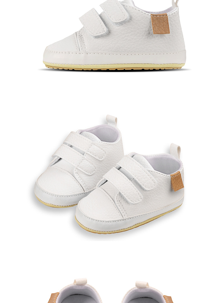 春秋0-1岁婴儿学步鞋PU魔术贴 男女宝宝波鞋室内外皮鞋软底详情14