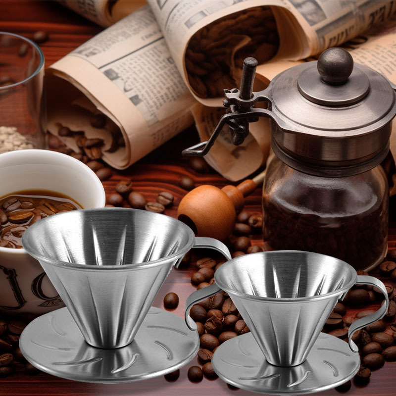 304 stainless steel coffee filter cup, heat-resistant filter cup, hand-brewed coffee set, drip filter, conical filter cup pic 12